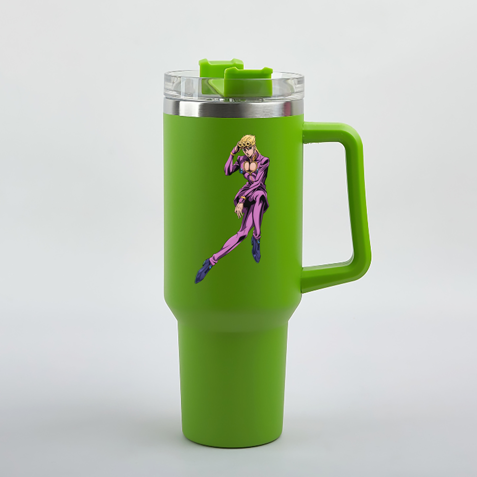 （画像用） ジョジョの奇妙な冒険 ジョルノ?ジョバァーナ JoJo's Bizarre Adventure Giorno Giovanna 1200mL車用タンブラー（カラープリント）